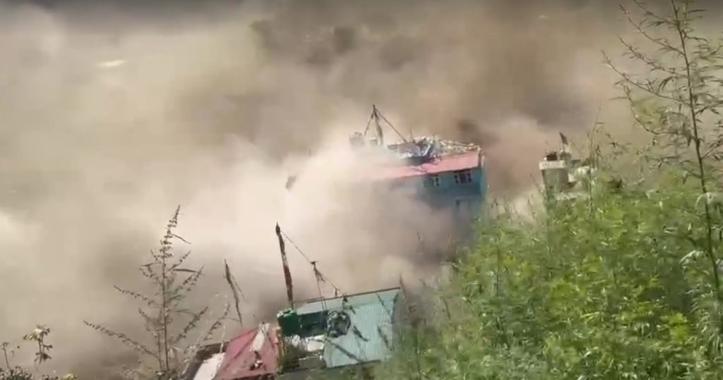 रसुवाको बाढी चितवन प्रवेश गर्दै, प्रशासन उच्च सतर्कतामा